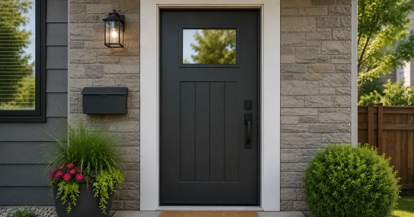 emergency door replacement Alliston, New Tecumseth installation in progress