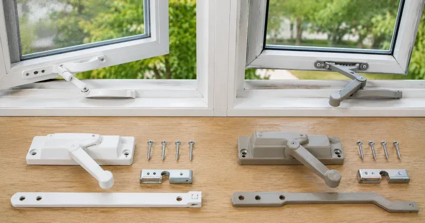 new casement window crank operator installed in Alliston, New Tecumseth home